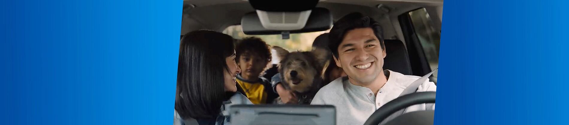 Happy Family dentro del coche