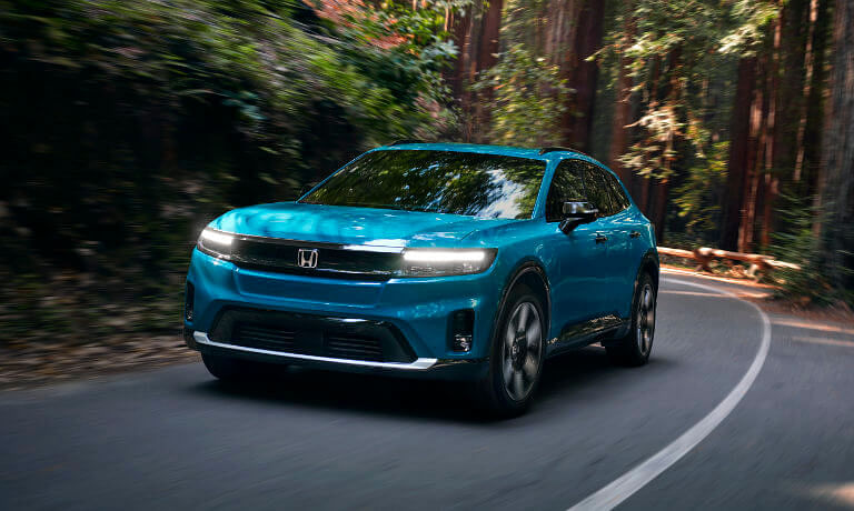 2024 Honda Prologue on a forest road