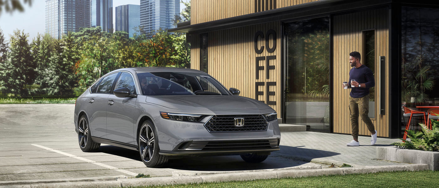 2024 Honda Accord outside a coffee shop