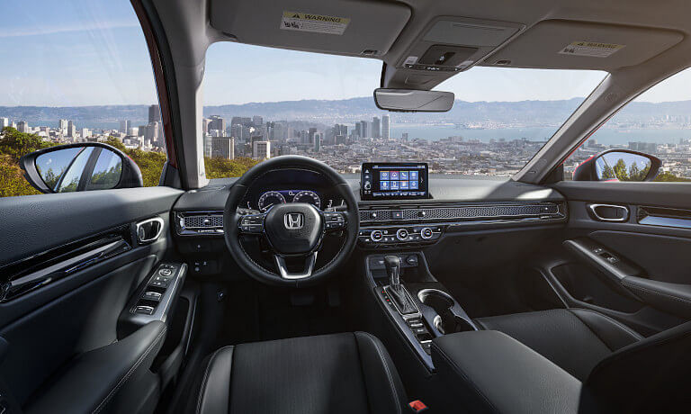 2024 Honda Civic interior front overlooking city