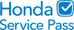 Honda Service Pass - blue font with transparent background logo